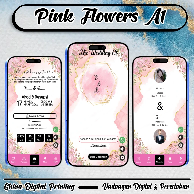 Pink Flowers A1